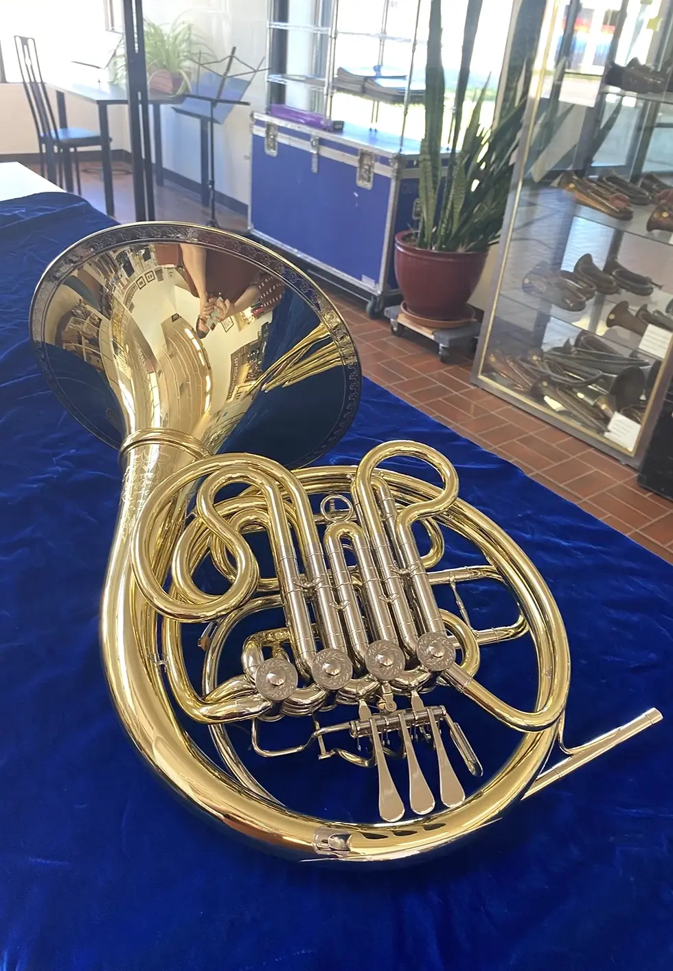 Thumbnail: New Engelbert Schmid Double French Horn ; Hand Hammered Bell Flare w/Kranz