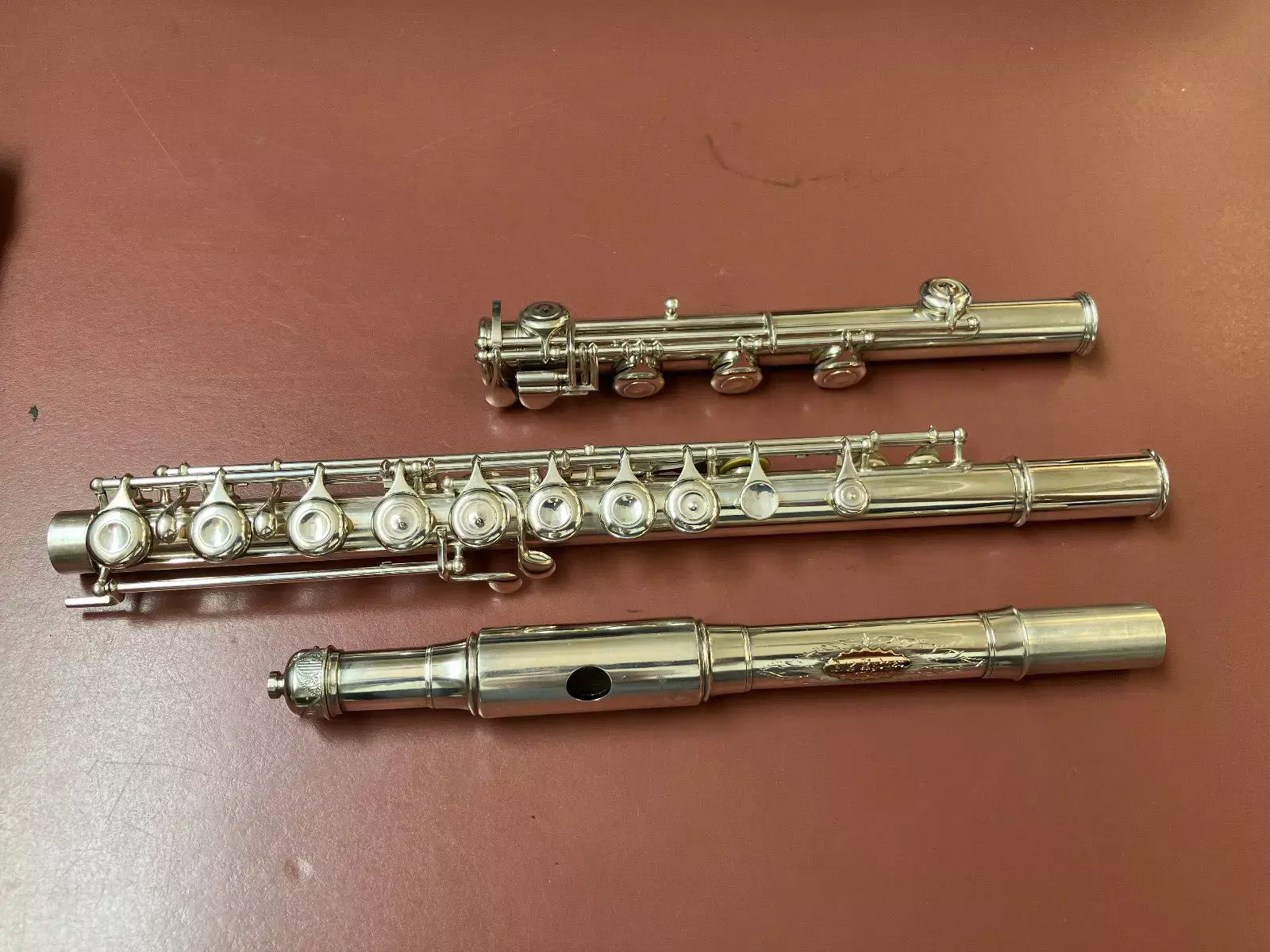 Original Restored A.G Badger Solid Silver Flute ( approx. 1875-1890),Made in NYC