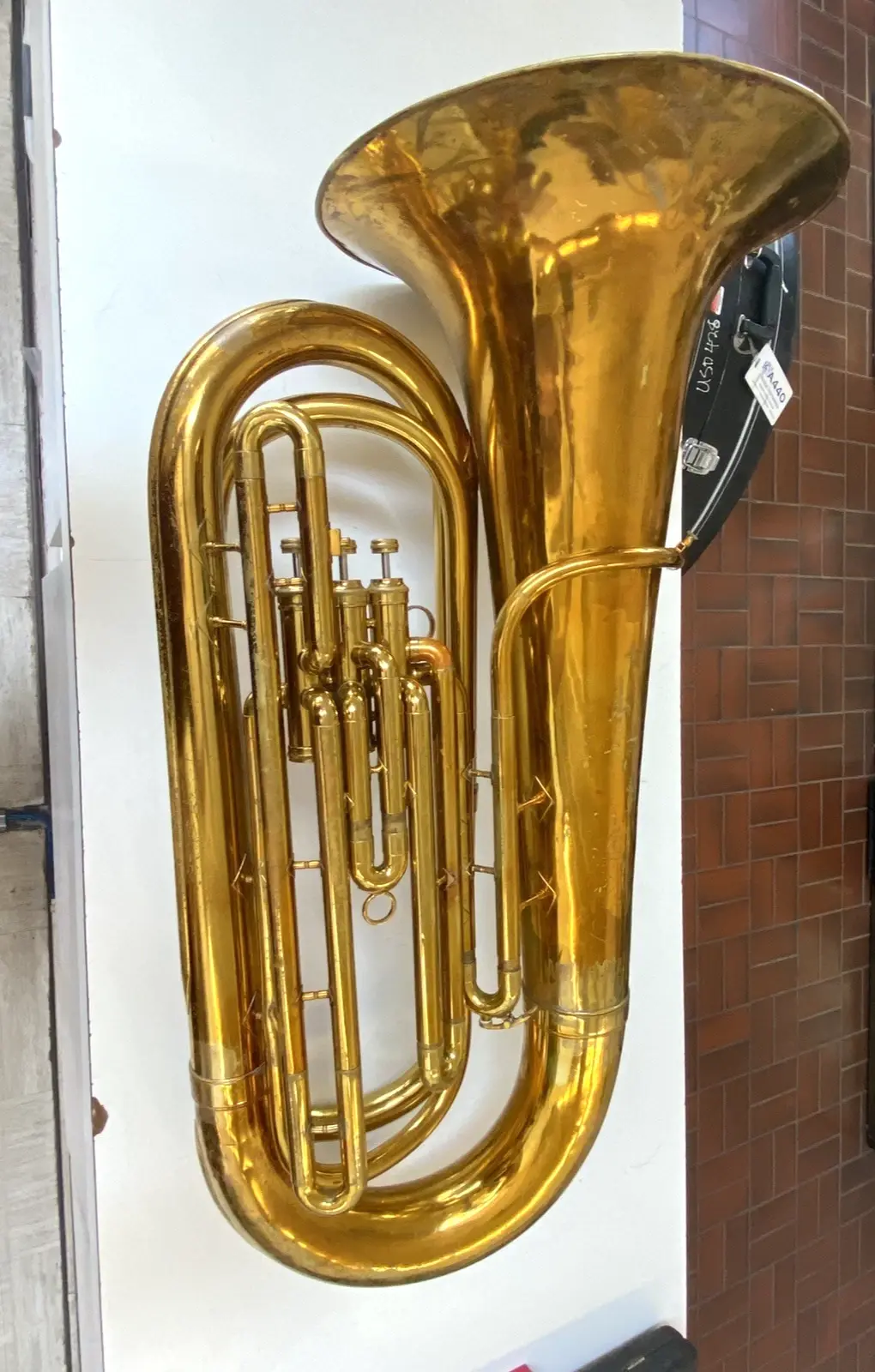 Used King 1140 3-Valve Tuba, Major Dents Removed; with Case, Mouthpiece