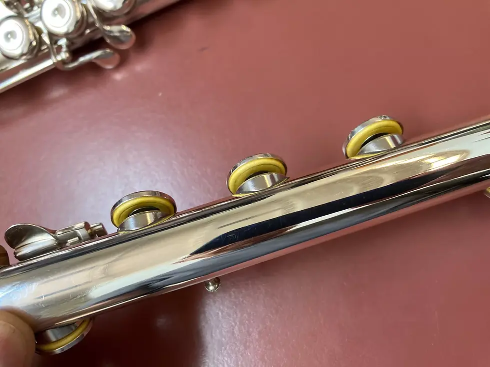 Thumbnail: Original Restored A.G Badger Solid Silver Flute ( approx. 1875-1890),Made in NYC