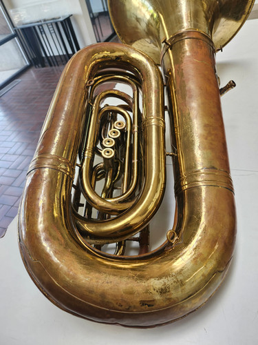 Used King model 2341 BBb 4-valve Concert Tuba,Removable Bell