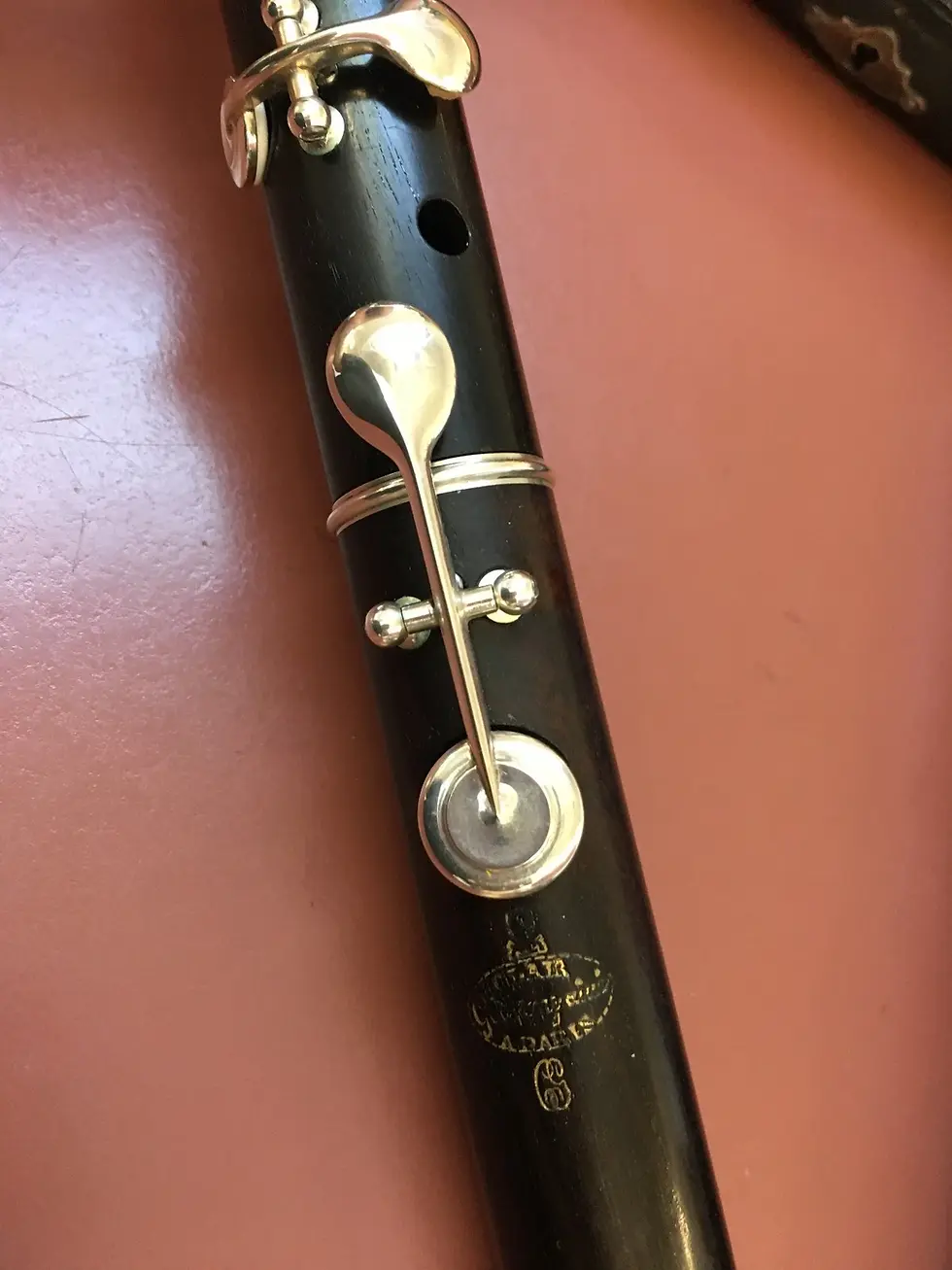 Thumbnail: Original 5-Key Antique Godfroy Flute (1875-1885), New Pads; with Original Case