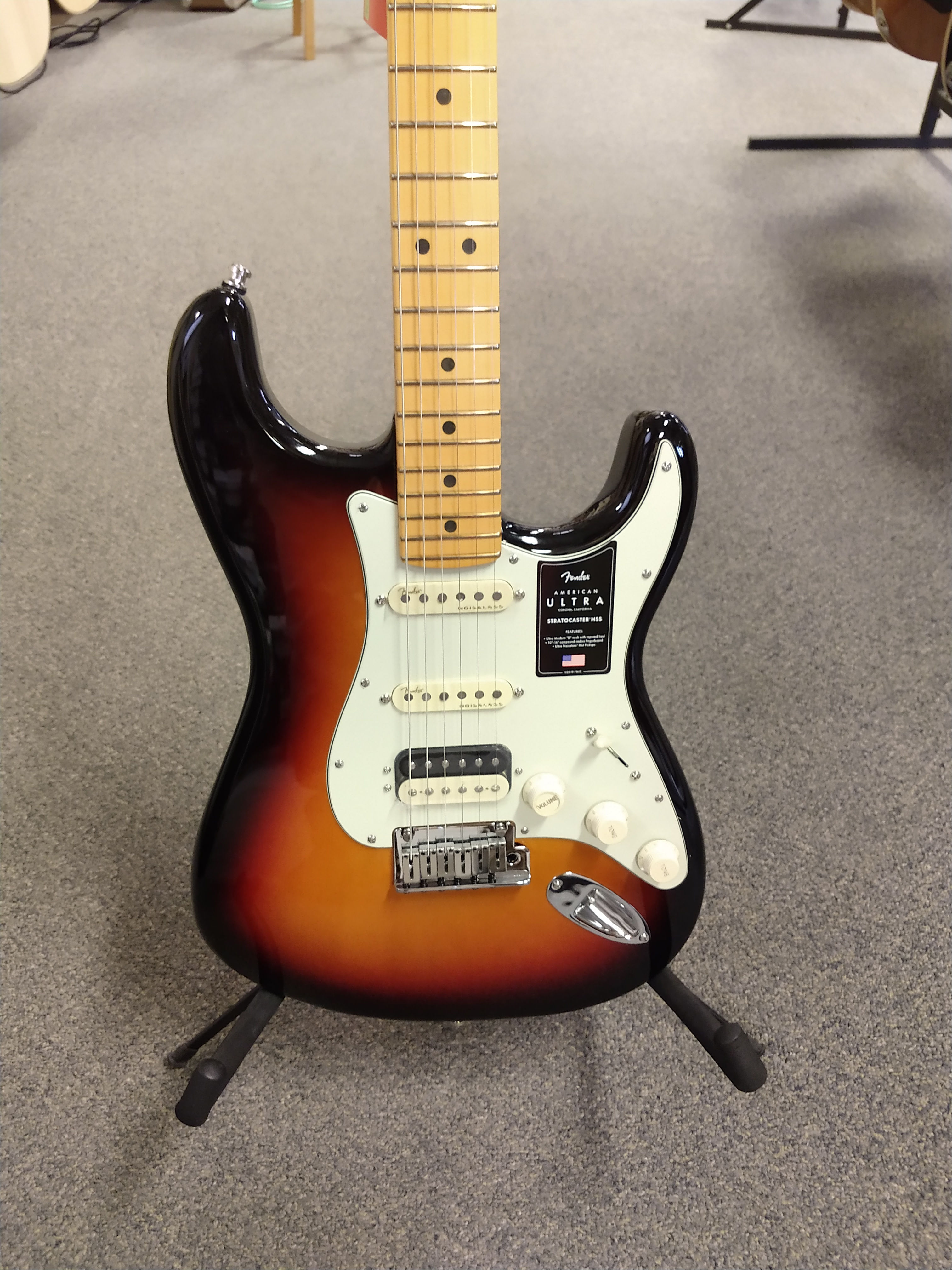 New Fender American Ultra Stratocaster HSS Electric Guitar - Ultraburst w/ Case