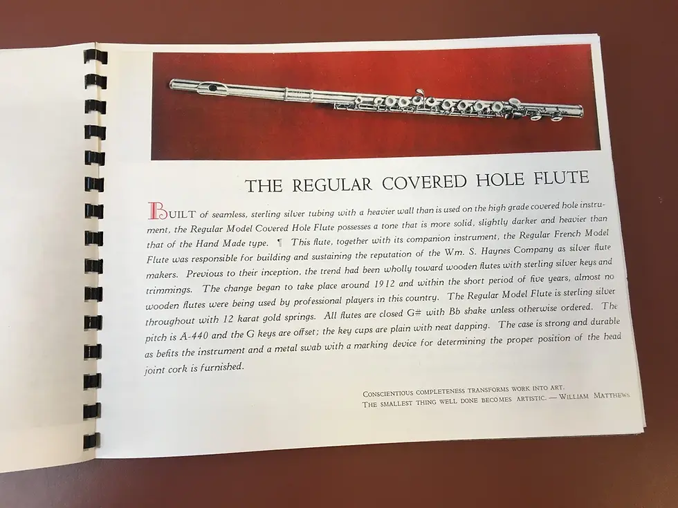 Thumbnail: Vintage 1960 W.S Haynes Handmade "Plateau" Solid Silver Flute,New Pads;with Case