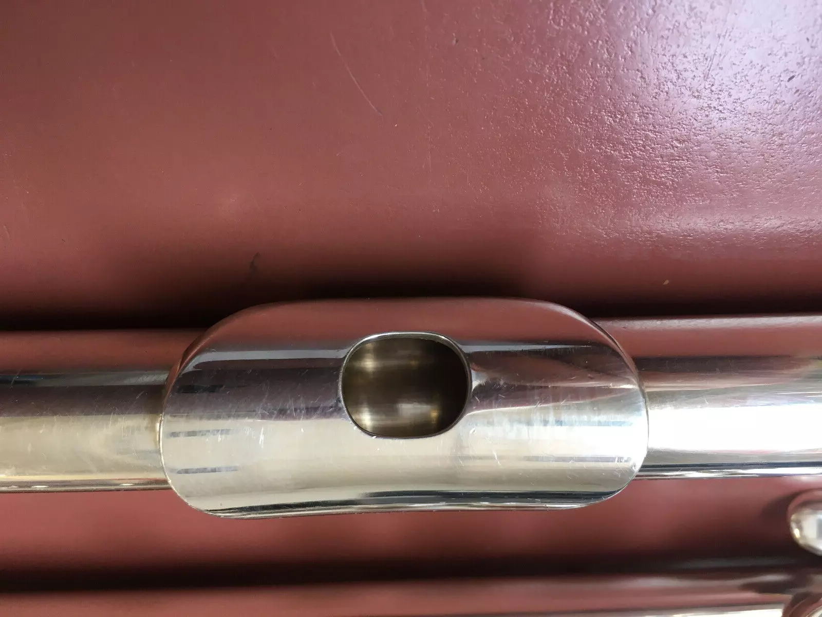 Vintage 1968 Haynes "Plateau" Pattern Solid Silver Flute, Good Pads