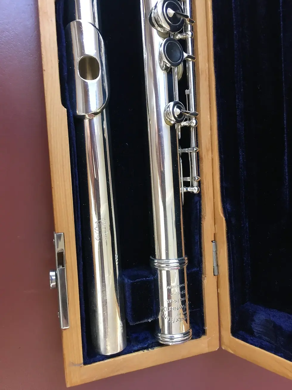 Thumbnail: Vintage 1960 W.S Haynes Handmade "Plateau" Solid Silver Flute,New Pads;with Case