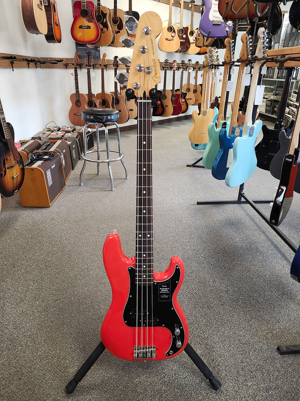 Thumbnail: New Fender Player II Precision Bass with Rosewood Fingerboard - Coral Red