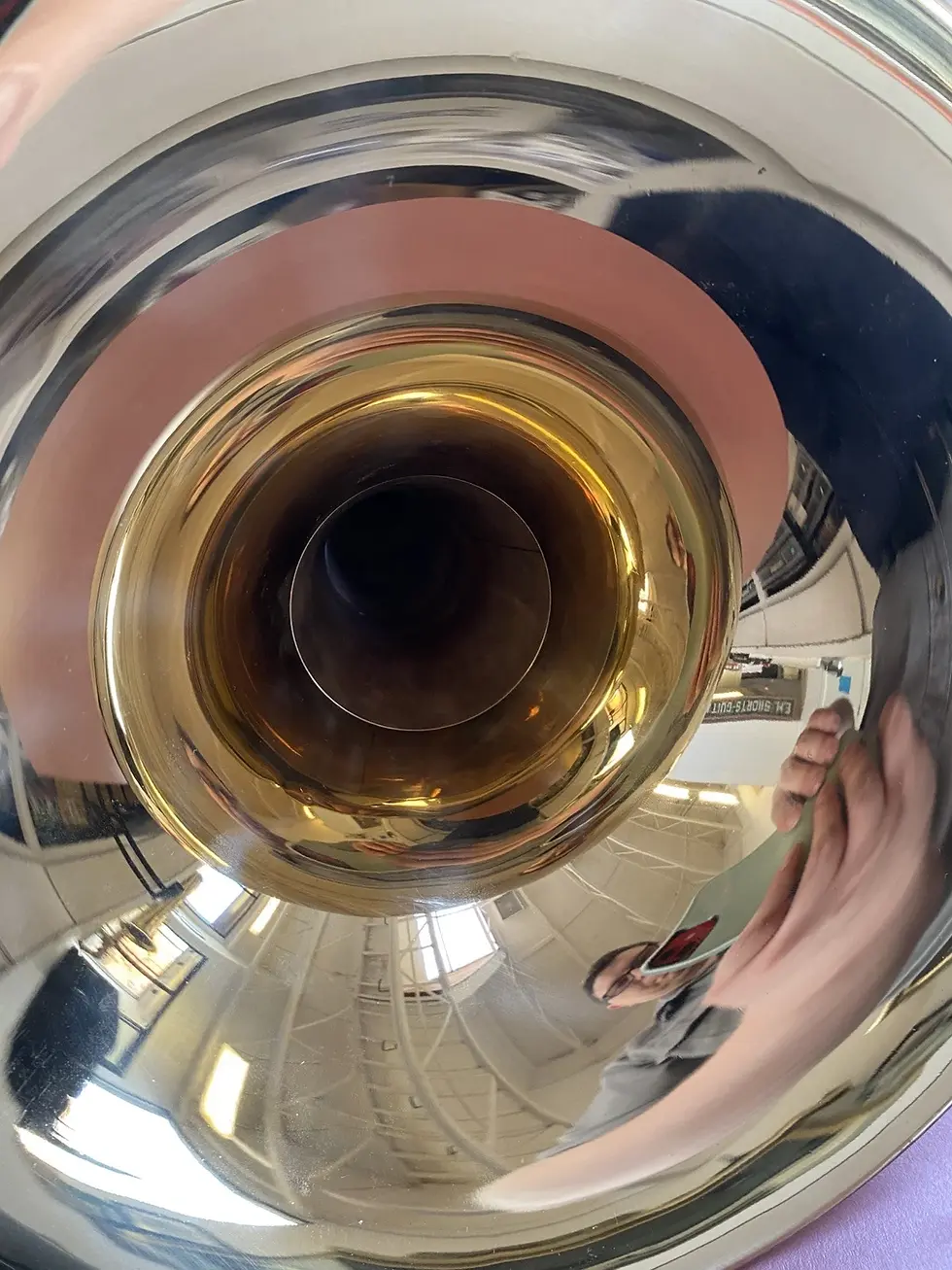 Thumbnail: Extra Clean Paxman French Horn Bell in Gold Brass for model 21E, lacquered flare