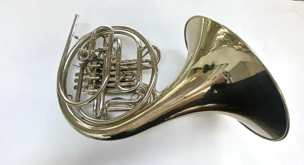 Thumbnail: Very Clean Used Holton H-470 Double French Horn in Nickel-Silver; with Case