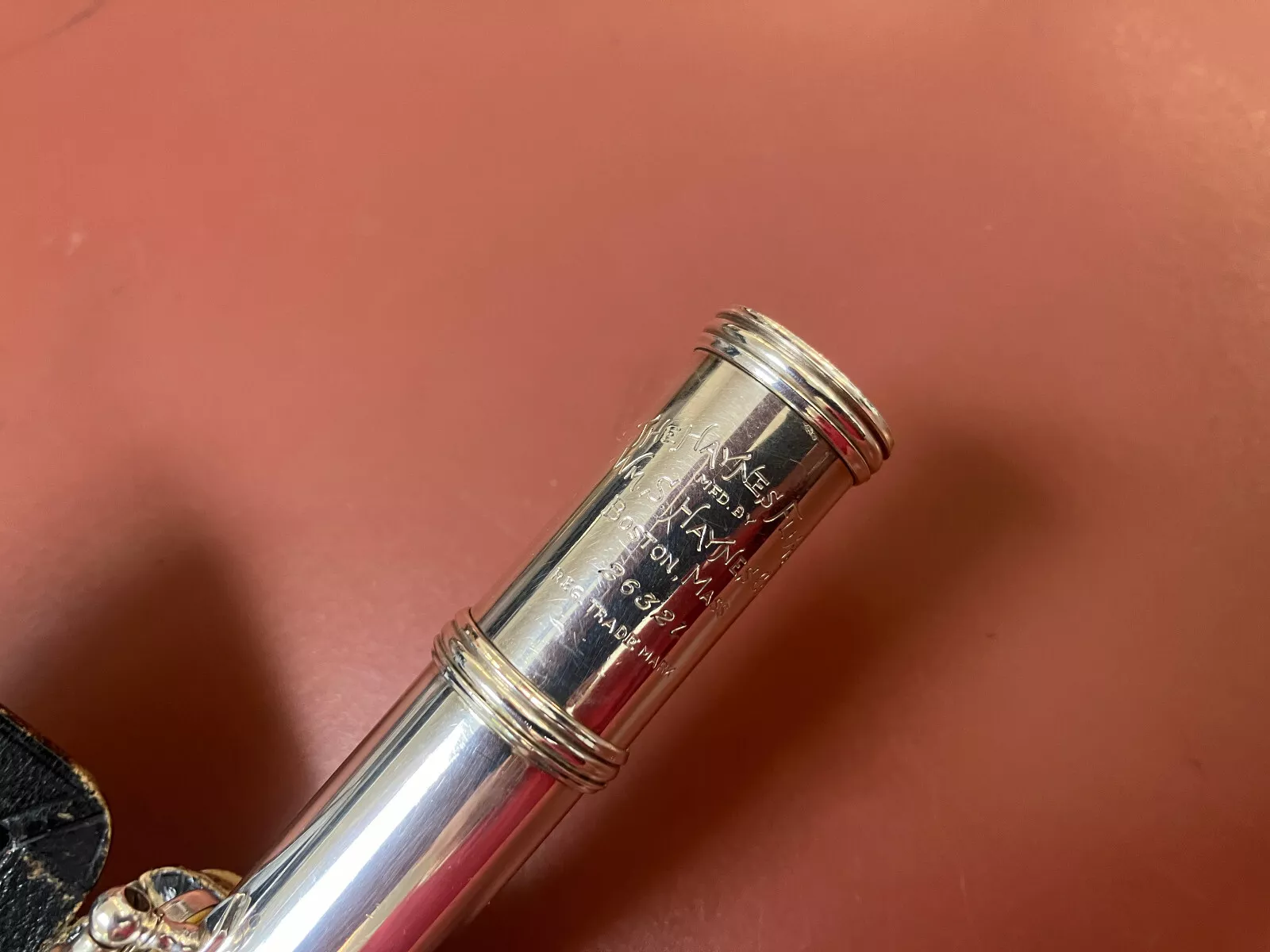 Vintage 1957 Haynes "Plateau" Pattern Solid Silver Flute , Good Pads