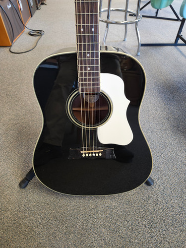 Vintage Morris G-35 Acoustic-Electric Guitar - Black | WBIC Main