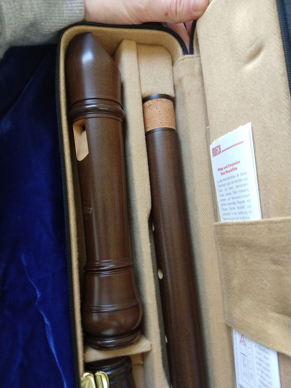 Thumbnail: New Moeck Rottenburgh Model 4421 Tenor Recorder, 2-Key - Stained Maple with Case