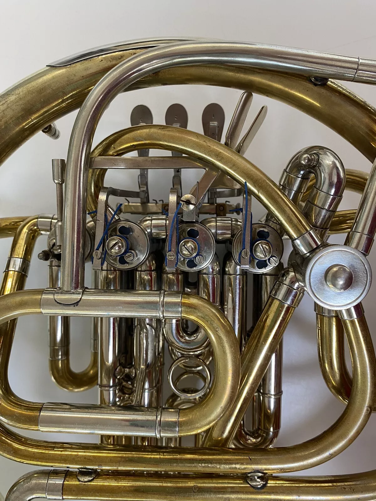 Paxman 80L Triple French Horn, Yellow Brass Body, Gold Brass Bell Flare; w/Case WBIC Main site