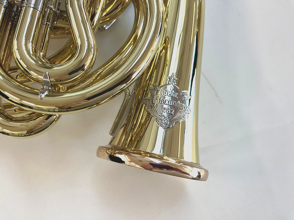 Thumbnail: New Alexander 107X-MAL Double Descant Horn in Bb/High F, Yellow Brass
