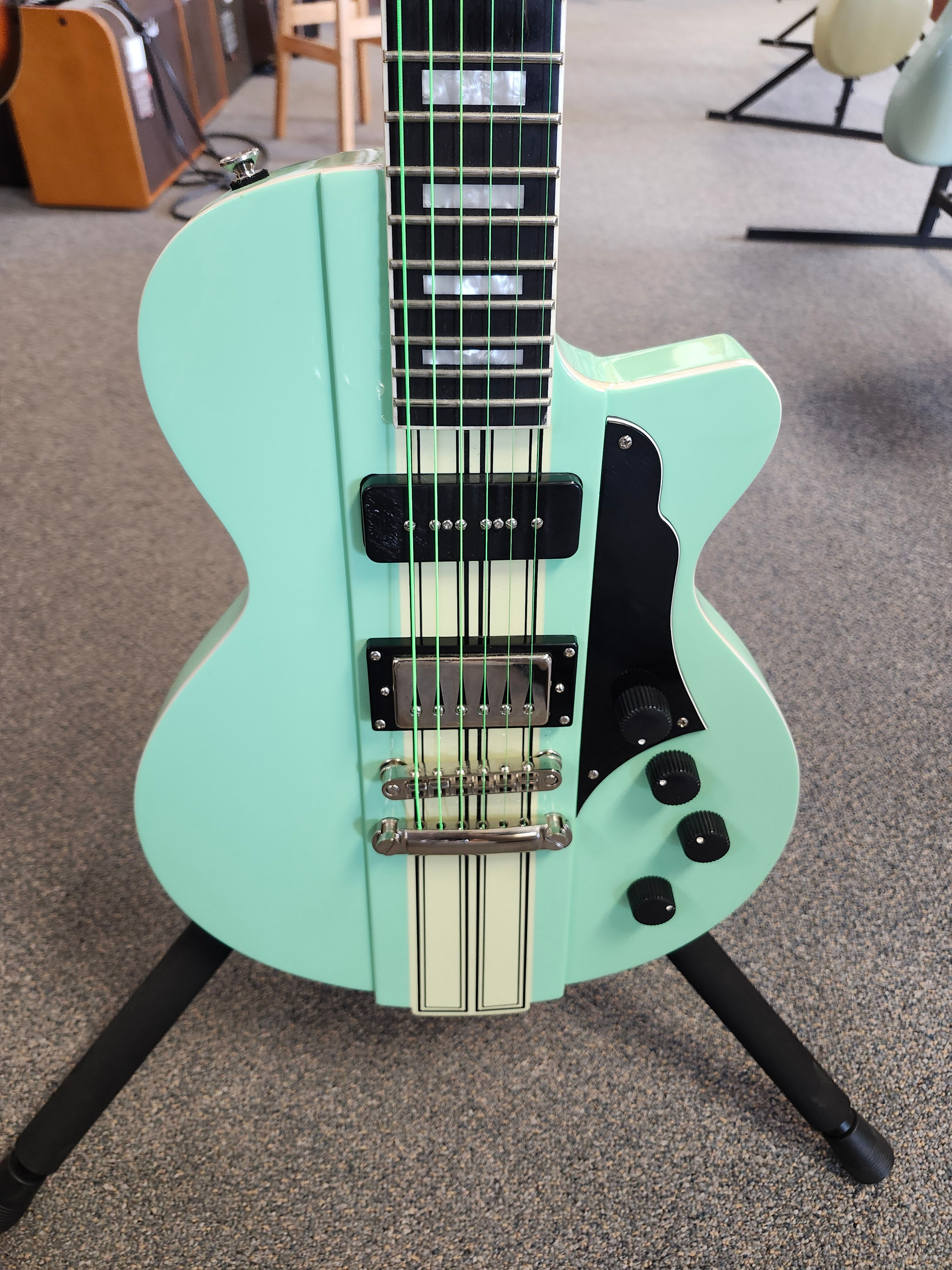 Used 2016 Reverend Rick Vito Signature Electric Guitar - Oceanside Green w/ Case