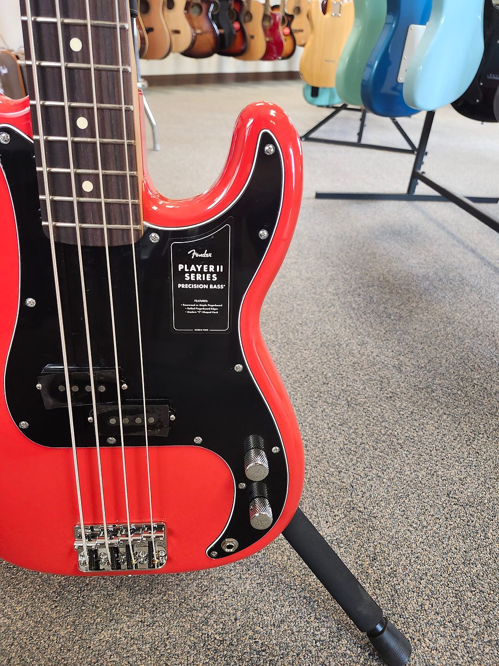 Thumbnail: New Fender Player II Precision Bass with Rosewood Fingerboard - Coral Red
