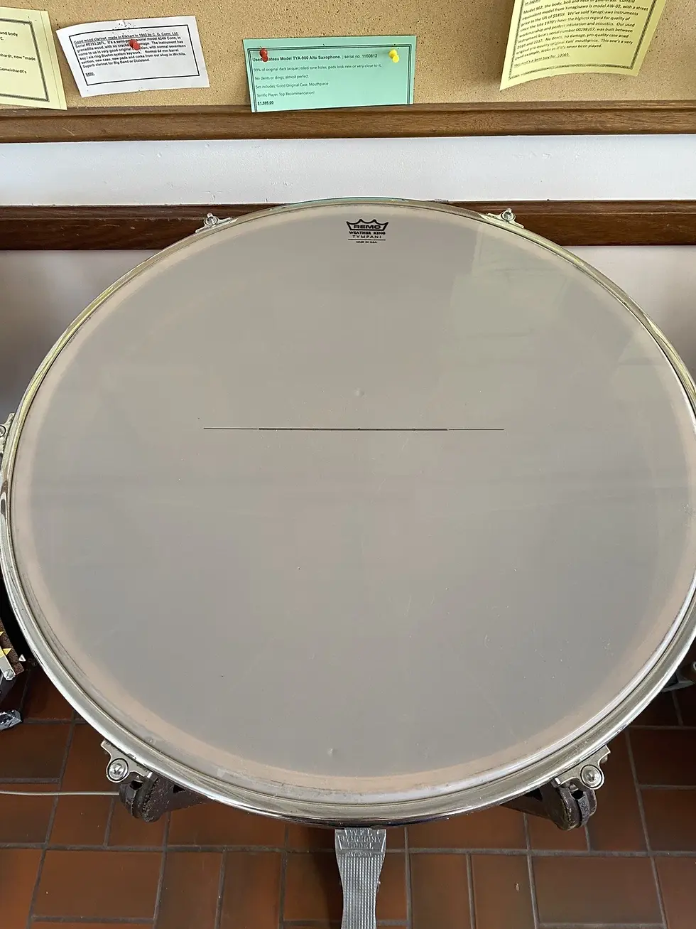 Thumbnail: Very Clean Set of 2 Used Ludwig "Symphony model" Copper Timpani, 25" and 28"