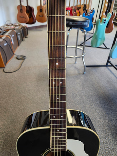 Vintage Morris G-35 Acoustic-Electric Guitar - Black | WBIC Main