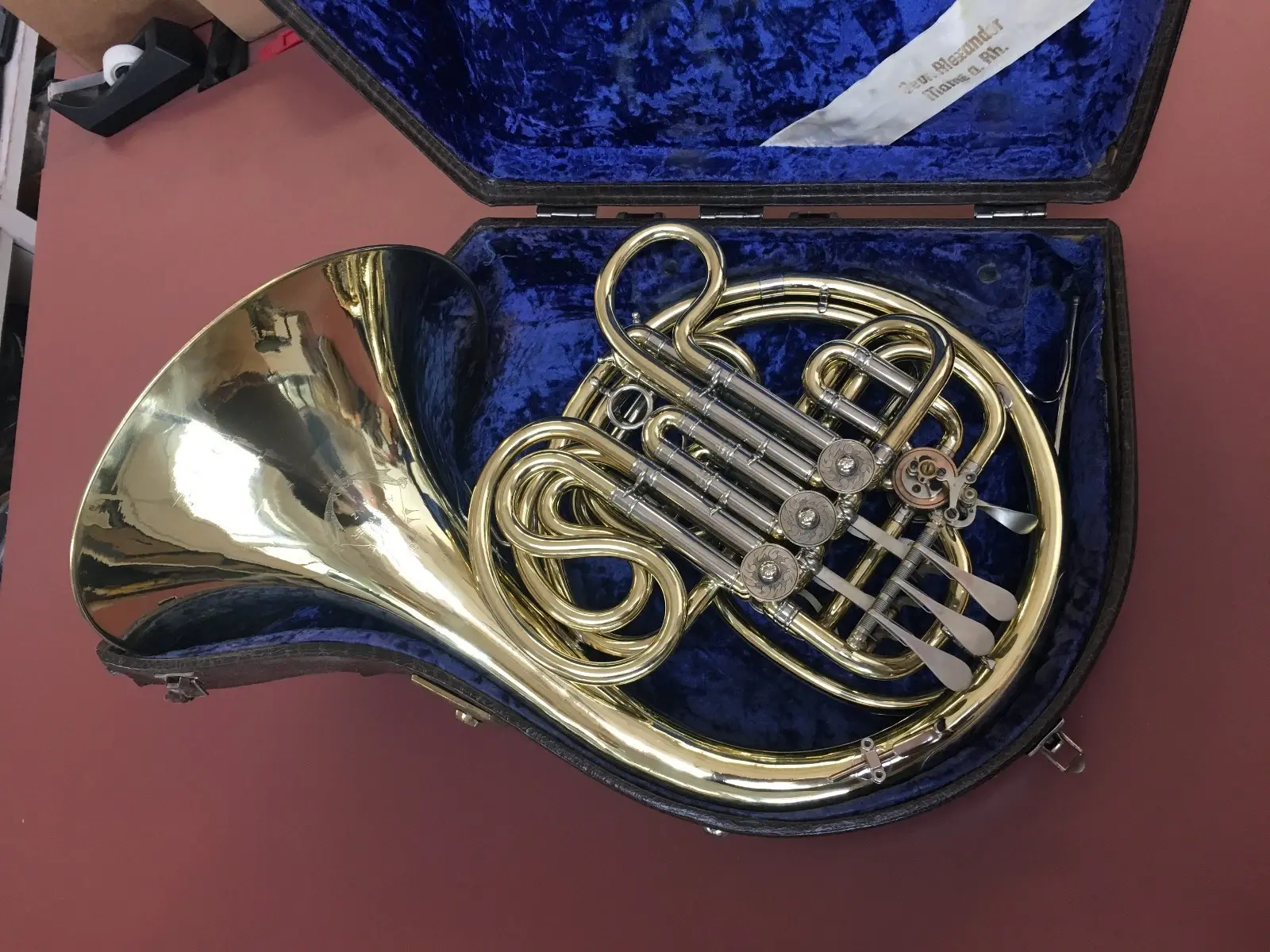 Extra Clean Vintage Alexander 103M Double French Horn in Yellow Brass; with Case