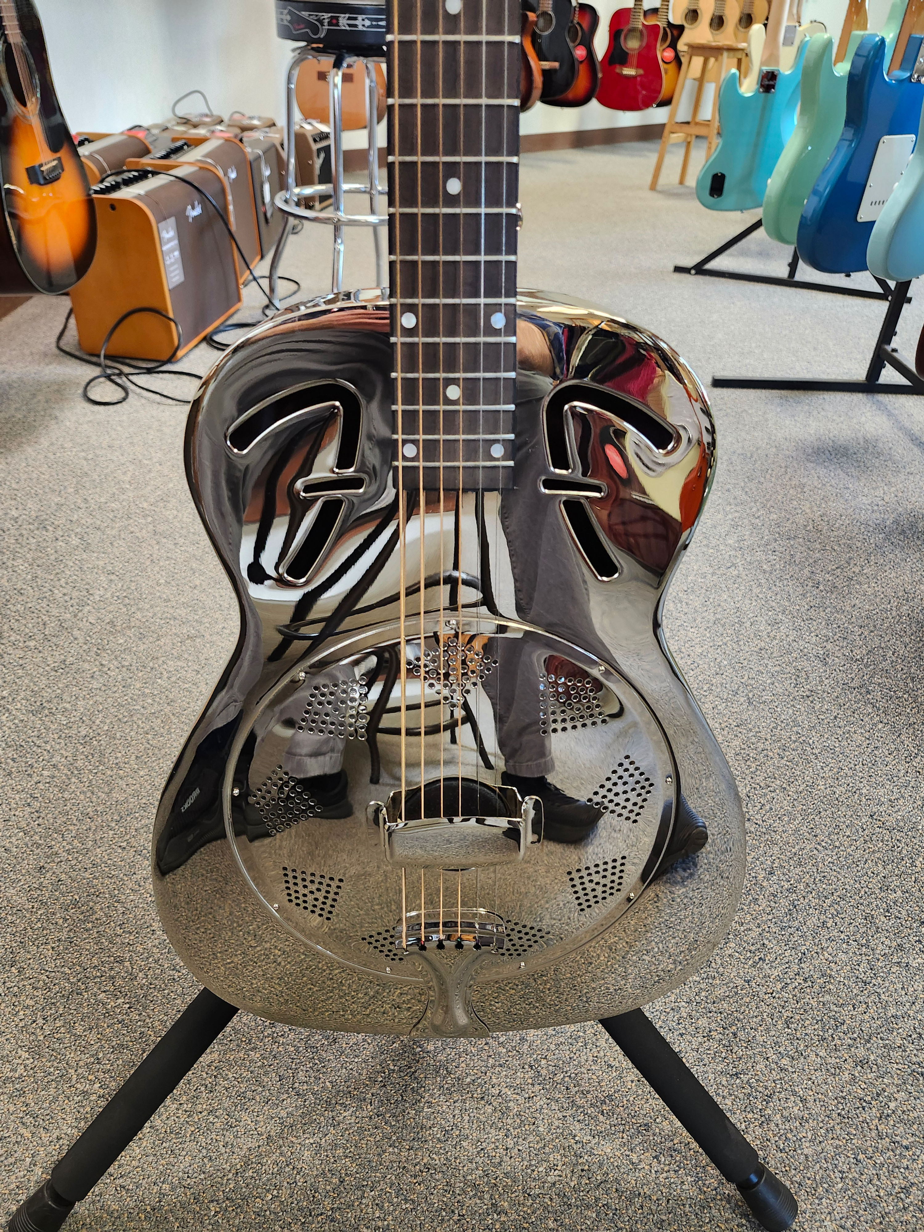 Used 2007 Fender FR-48 Steel Resonator Guitar with Gigbag
