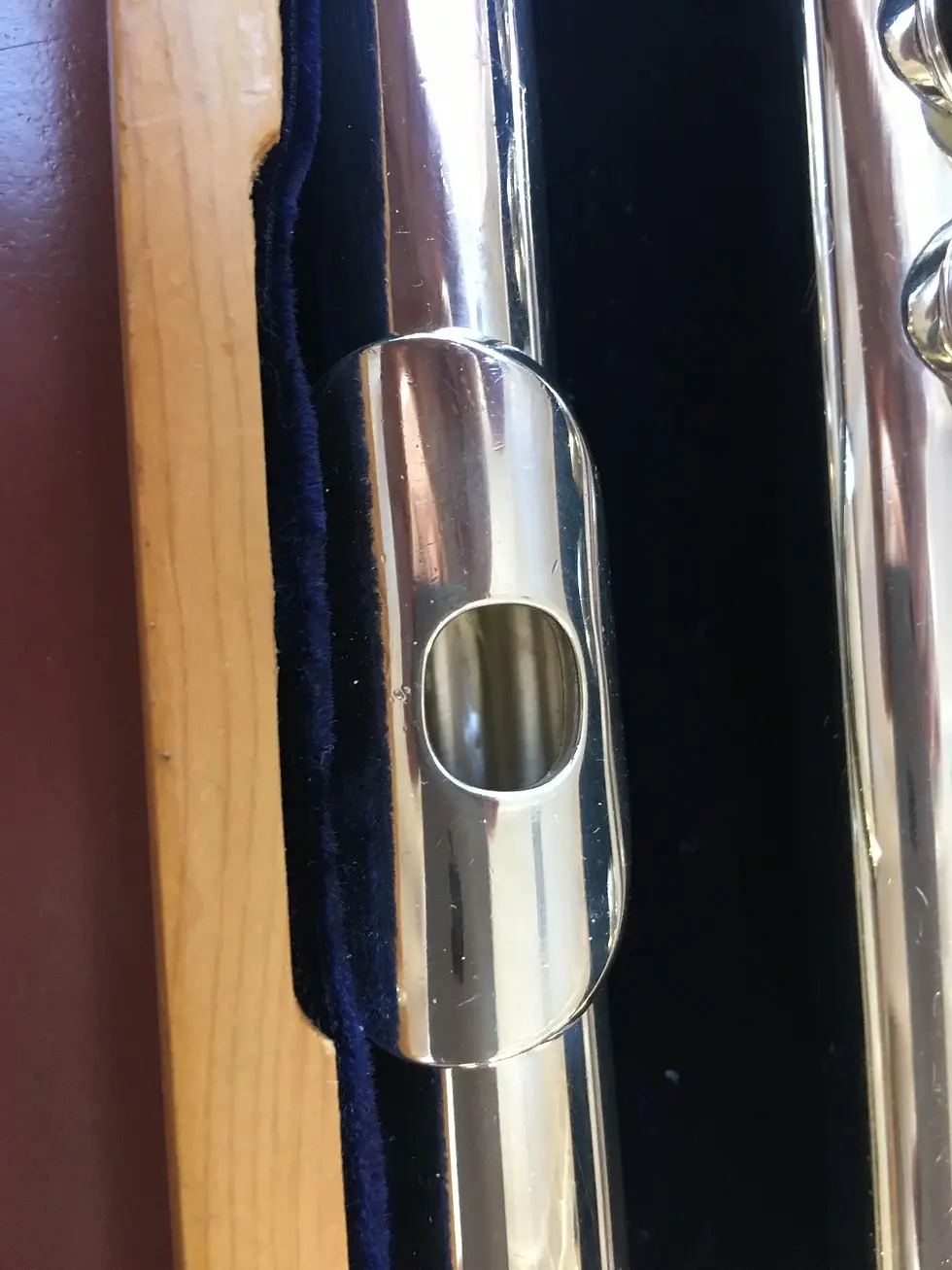 Thumbnail: Vintage 1960 W.S Haynes Handmade "Plateau" Solid Silver Flute,New Pads;with Case