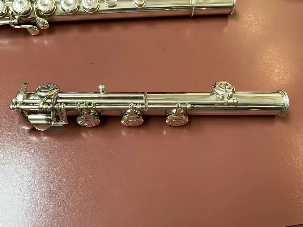 Thumbnail: Original Restored A.G Badger Solid Silver Flute ( approx. 1875-1890),Made in NYC