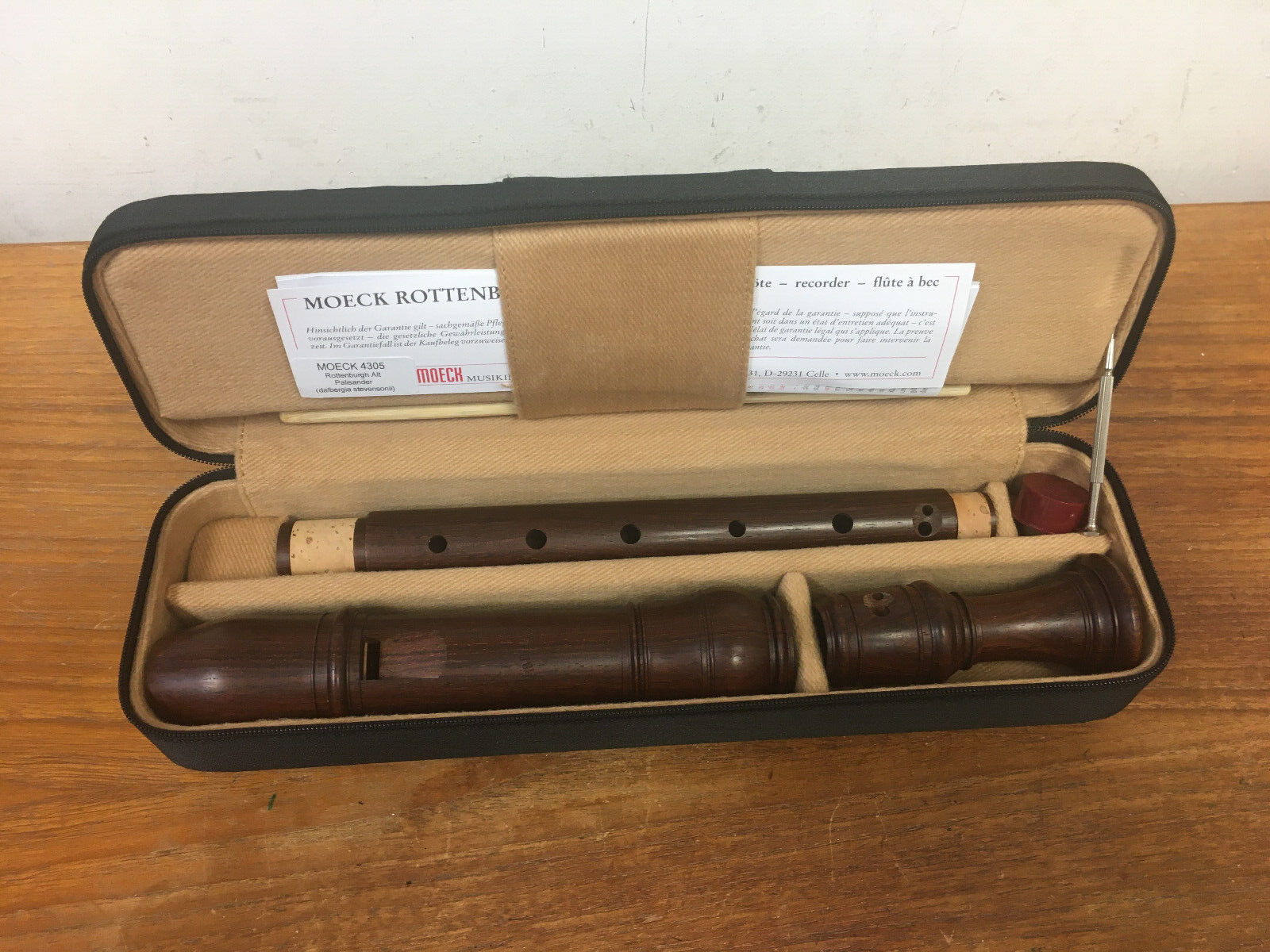 Moeck Model 4305 "Rottenburgh" Rosewood Alto Recorder