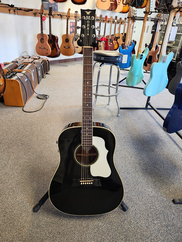 Vintage Morris G-35 Acoustic-Electric Guitar - Black | WBIC Main