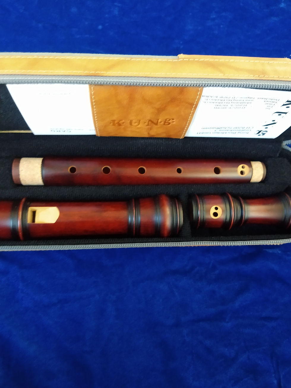 Thumbnail: New Kung/Kueng Model 2414 Superio Alto Recorder - Stained Castello Boxwood