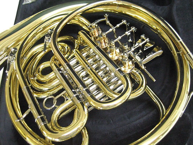 Thumbnail: New Alexander 1106MAL-HG "Heldenhorn" Double French Horn in Yellow Brass