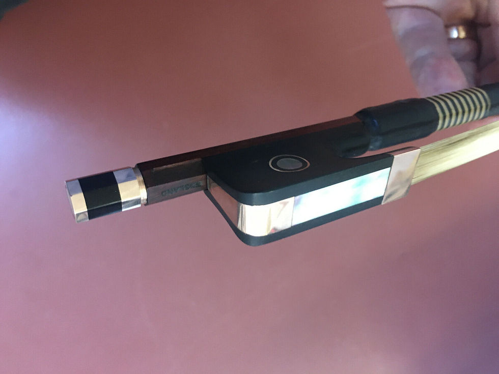 Thumbnail: Artist-Quality Cello Bow,Brian Alvey (ex W.E Hill & Sons), 14K solid gold mounts