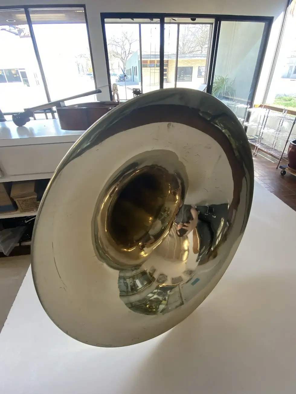 Thumbnail: Very Clean Used Holton H-470 Double French Horn in Nickel-Silver; with Case