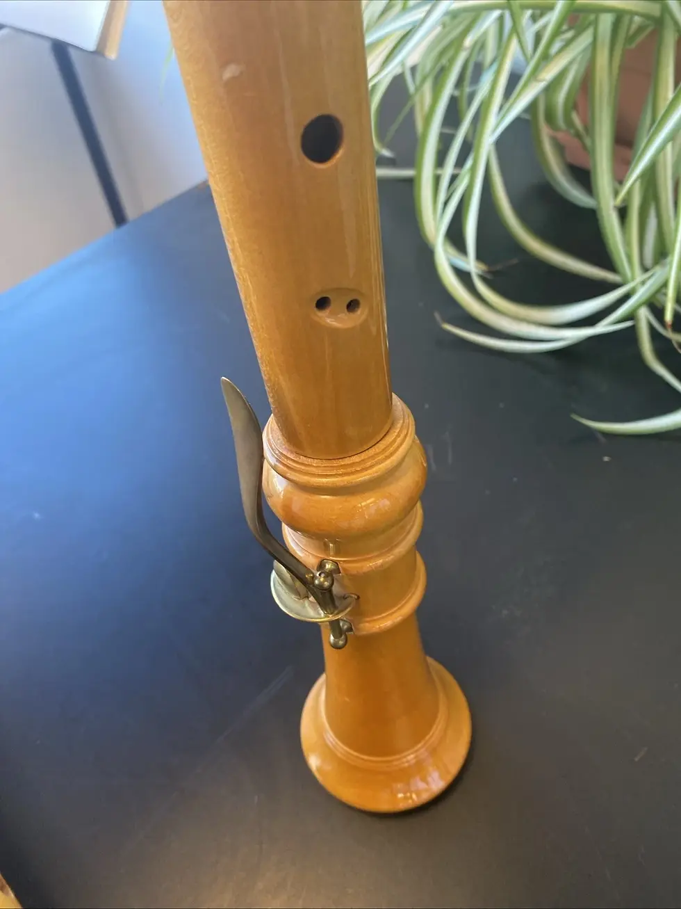 Thumbnail: Set of 2 Mint Arnold Dolmetsch Sycamore Wood Recorders: 1 Bass and 1 Great Bass