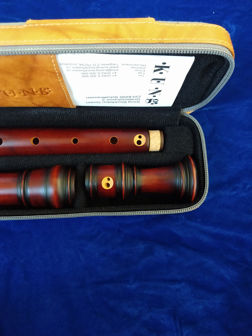 Thumbnail: New Kung/Kueng Model 2414 Superio Alto Recorder - Stained Castello Boxwood