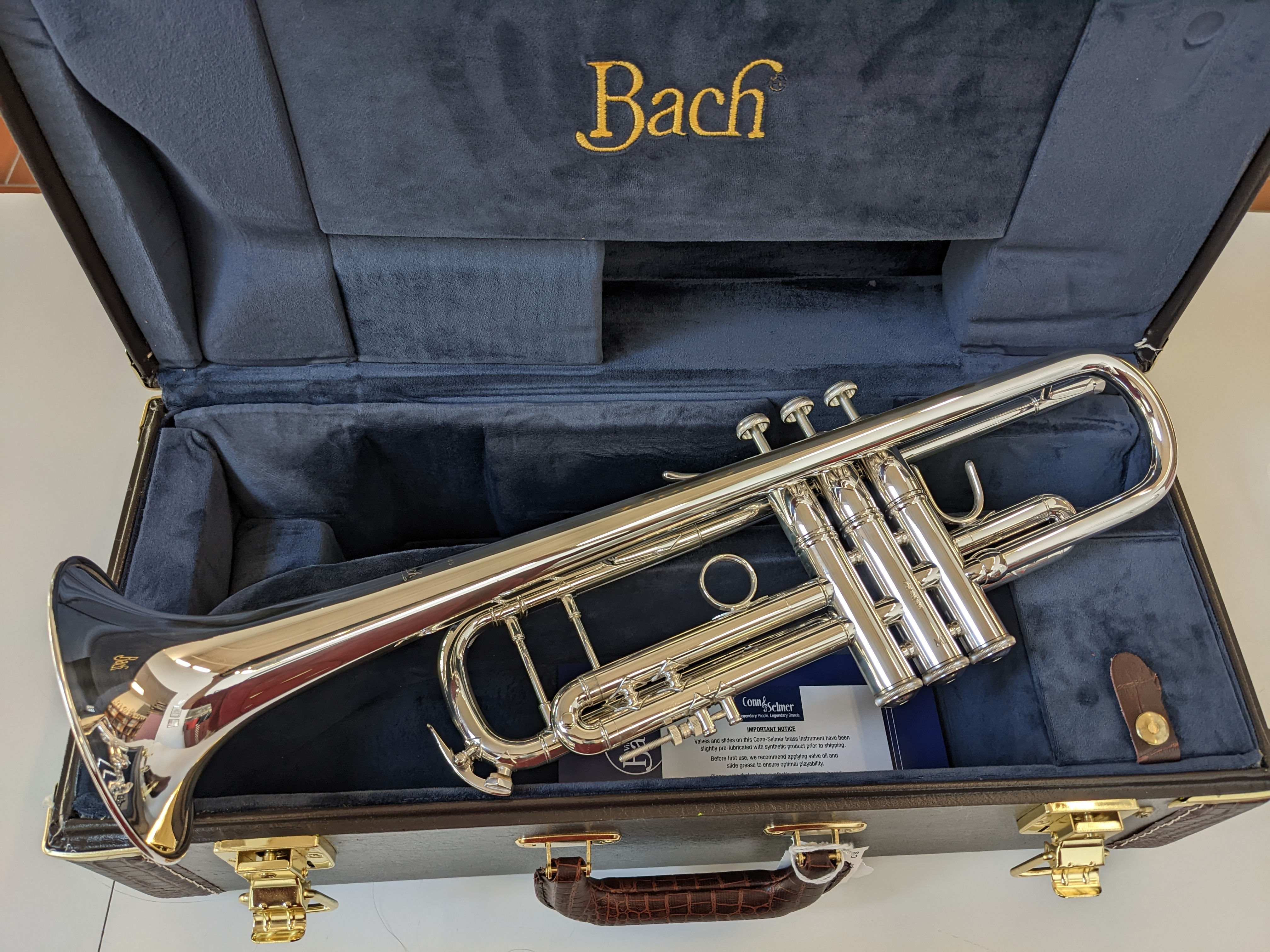 New Bach "Stradivarius" 180S43 Professional Bb Trumpet; with Case, Mouthpiece