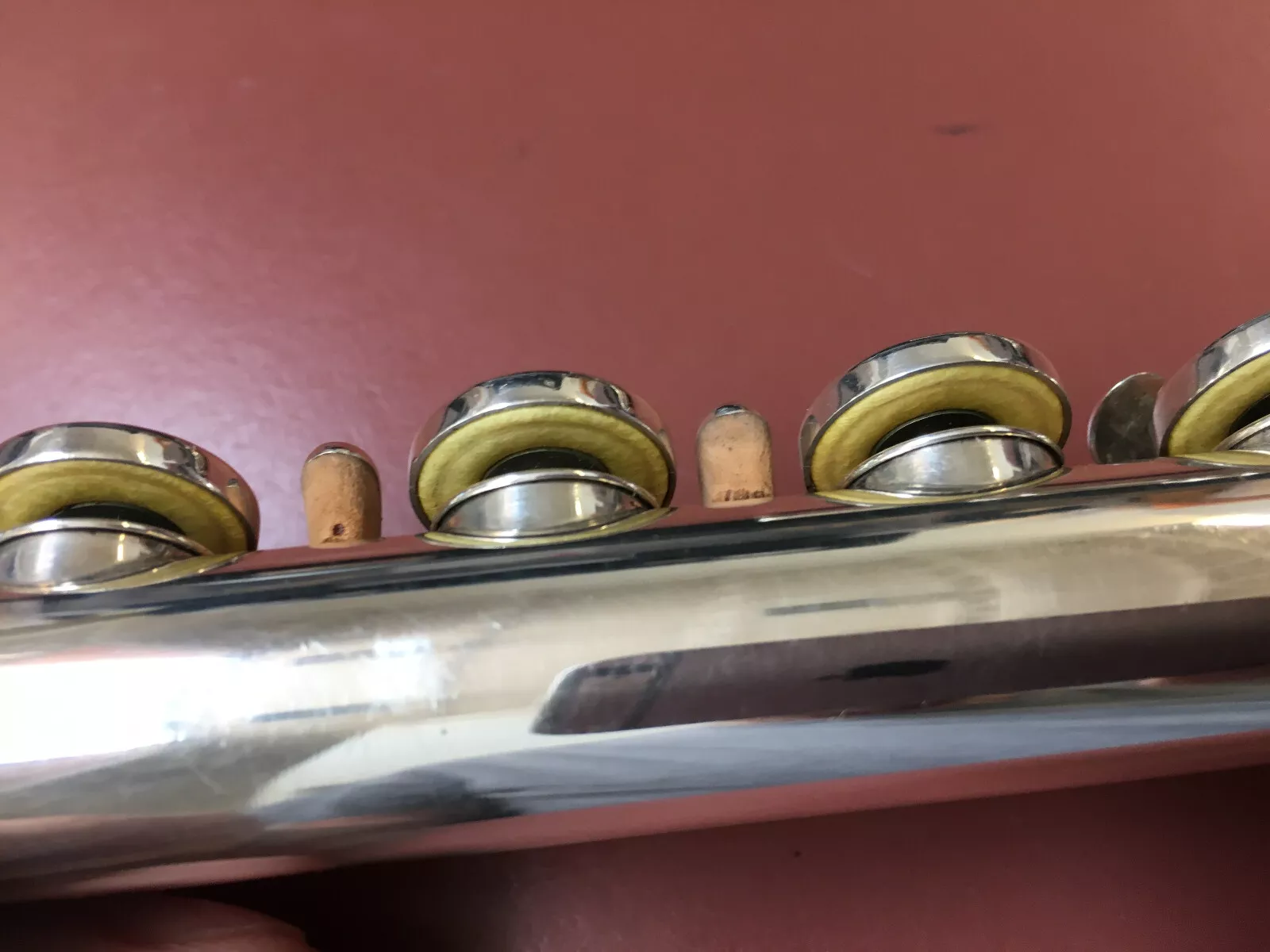 Vintage 1968 Haynes "Plateau" Pattern Solid Silver Flute, Good Pads