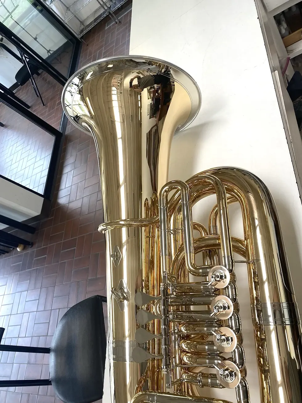 Thumbnail: New Alexander model 164 "Kaisertuba" BBb Tuba in Gold Brass,4 valves, Lacquered