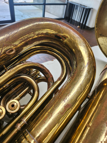 Used King model 2341 BBb 4-valve Concert Tuba,Removable Bell