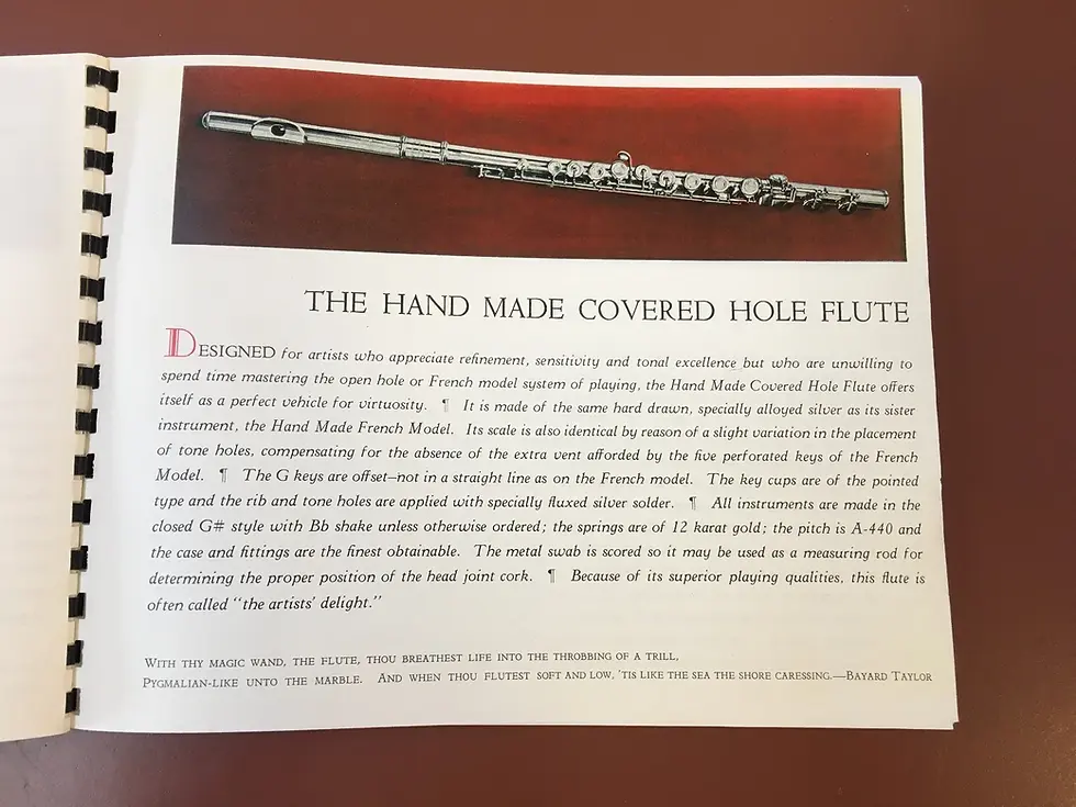 Thumbnail: Vintage 1960 W.S Haynes Handmade "Plateau" Solid Silver Flute,New Pads;with Case