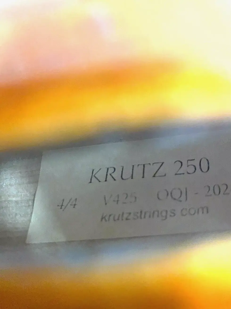 Thumbnail: Mint Open Box Krutz 250 Series Step-Up 4/4 Violin, Model 425; with Case, Bow,