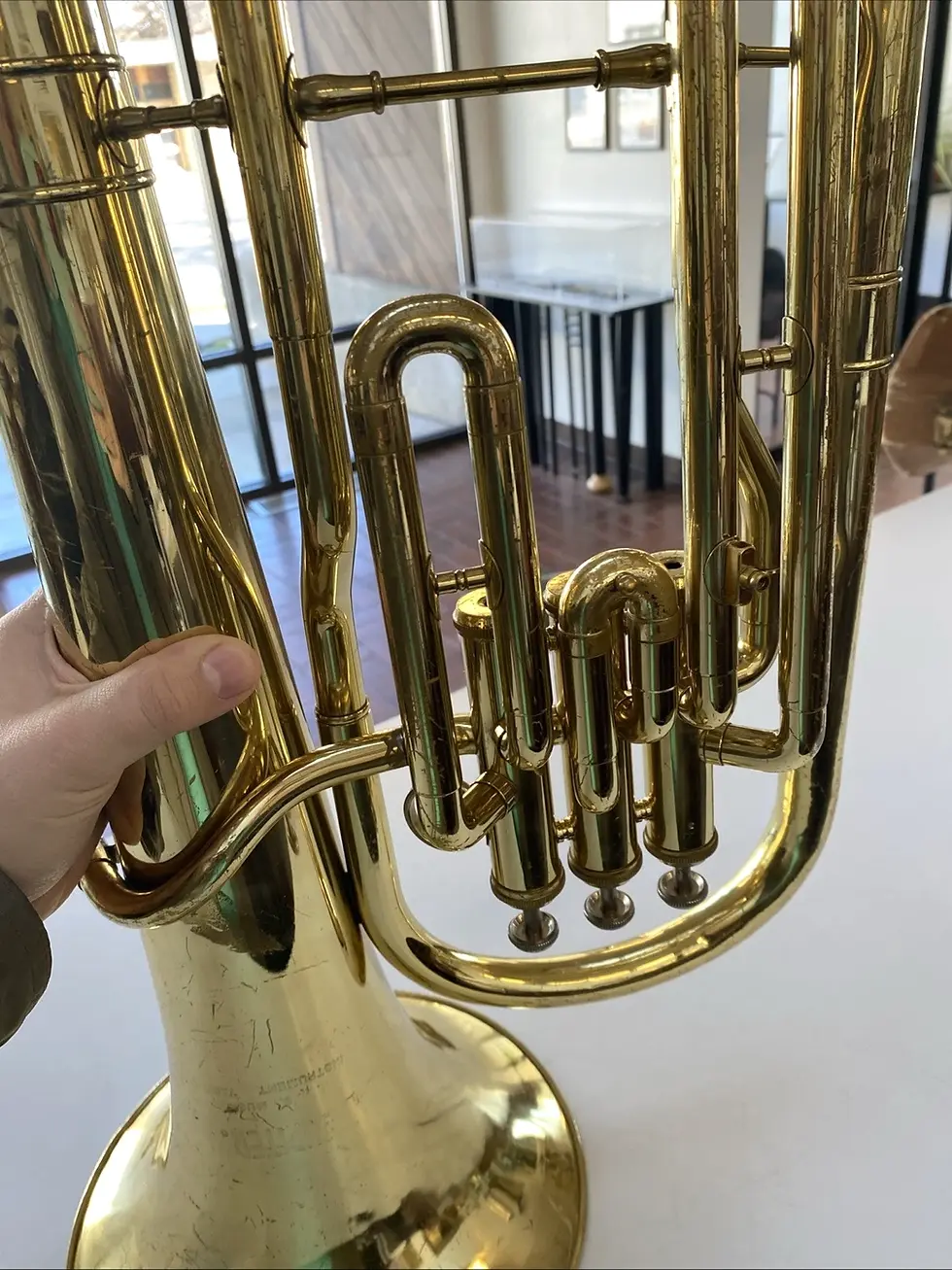 Thumbnail: Very Clean Used Jupiter JBR462 3-valve Baritone Horn; with Case