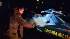 Brigada Militar apreende petrechos de pesca ilegal na Barragem de Ernestina