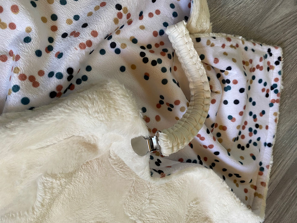 Thumbnail: LOVE Security Lovey with Clip- COFETTI