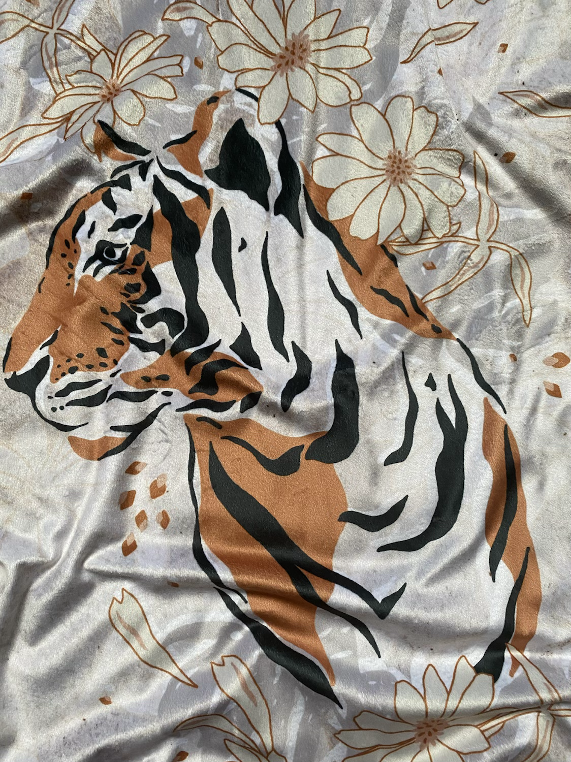 Untamed Nursery Collection Toddler Blanket - Tiger Daisy