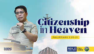 Citizenship in Heaven