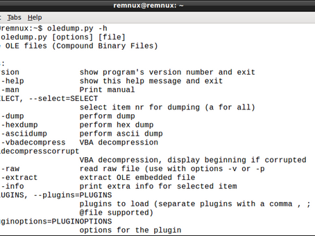 Analyzing Malicious Office Documents with OLEDUMP
