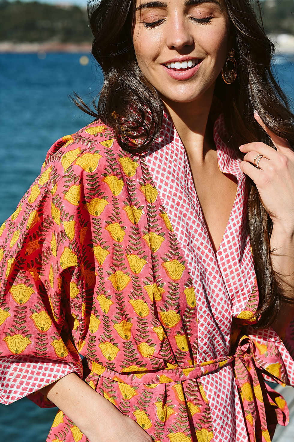 Miniature : KIMONO - Rose et safran
