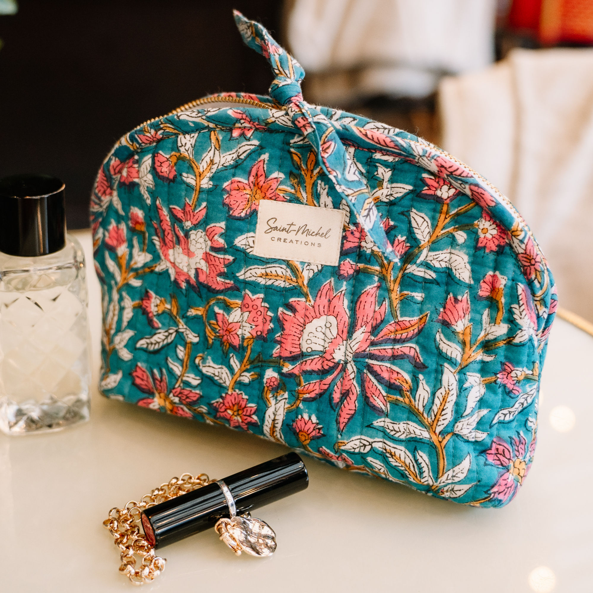 Moyenne trousse - LEONTINE Turquoise