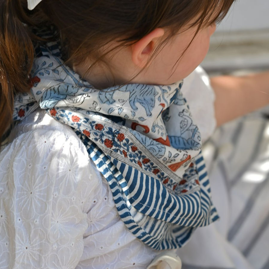 Miniature : Petit Foulard JAIPUR - Bleu 