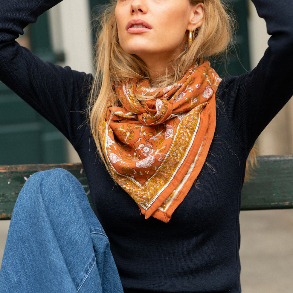 Miniature : Foulard HORTENSE - Paprika